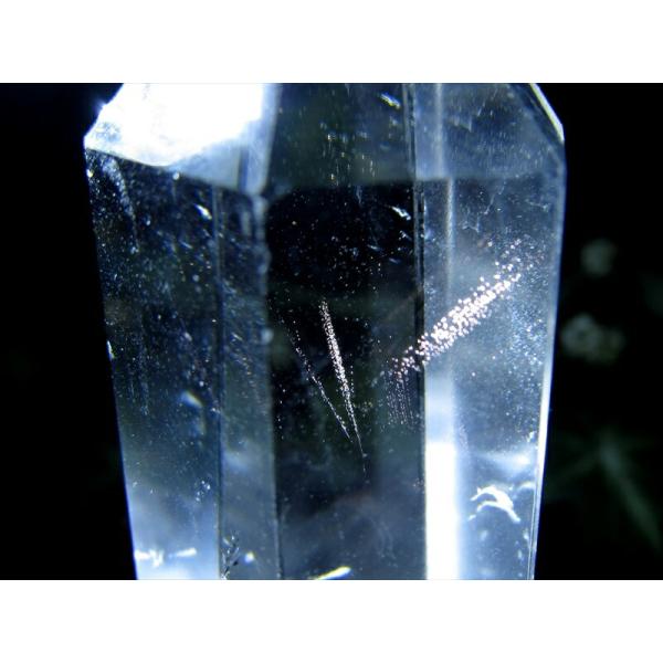 ピンクエンジェルラダー・虹入り ピンクエンジェルラダー クォーツ ポイント 高さ99.5mm 重さ1...