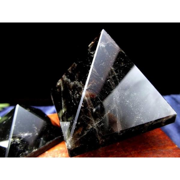 モリオン ピラミッド 1個売り 約70g-90g 黒水晶 置物 ピラミッドパワー 天然石 パワースト...