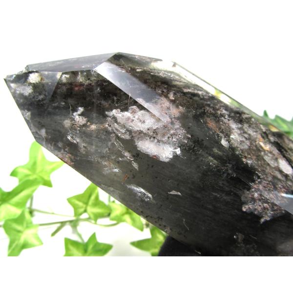 5A 幾重にも重なる千層庭園 鏡花水月 グリーンガーデンクォーツ ポリッシュ ポイント 置物 専用木...