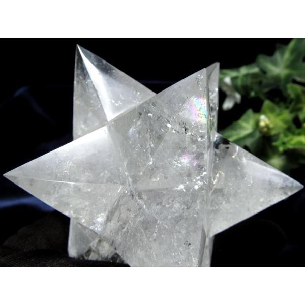 超希少レムリアンシード贅沢使用 虹入り 水晶 アステロイド 小星型12面体 置物 最大幅約87mm ...