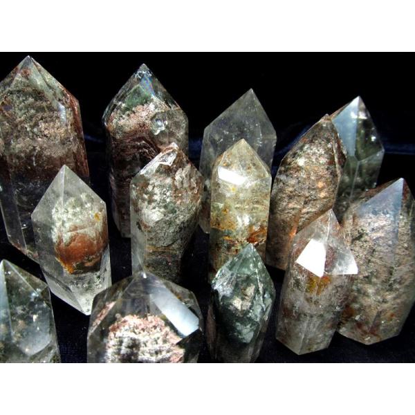 1個売り ガーデン水晶 ポイント 重さ50g-60g ガーデンクォーツ 千層ファントム グリーンファ...