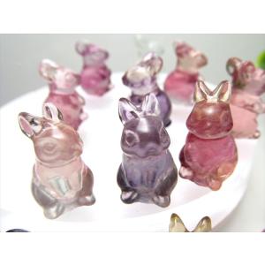 ミニサイズ 1個売り フローライト ウサギ 置...の詳細画像5
