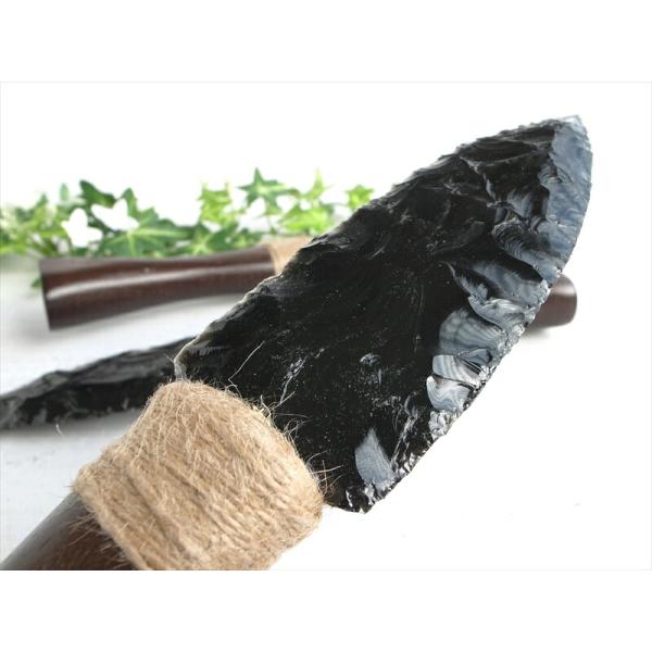 黒曜石の守護刀 オブシディアン 尖頭器型 ナイフ 長さ約26cm 重さ約160g-180g 1個売り...