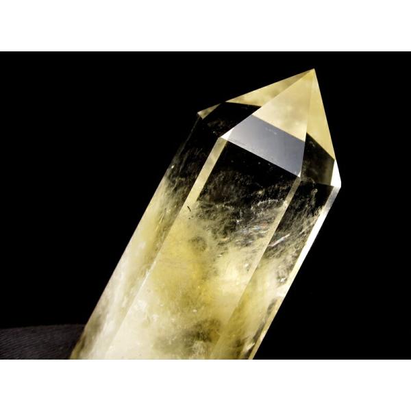 シトリン ポイント 置物 高さ約109mm 重さ264.9g 濃厚発色 黄水晶 11月の誕生石 一点...