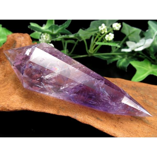 虹 入り アメジスト ヴォーゲル ワンド 最大幅93mm 重さ70g 生命力を増幅する特別な 幾何学...