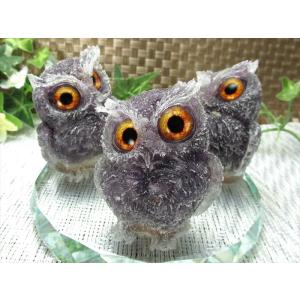 人気の7種類 天然石さざれ入り フクロウ型 オ...の詳細画像4