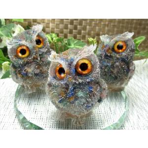 人気の7種類 天然石さざれ入り フクロウ型 オ...の詳細画像5