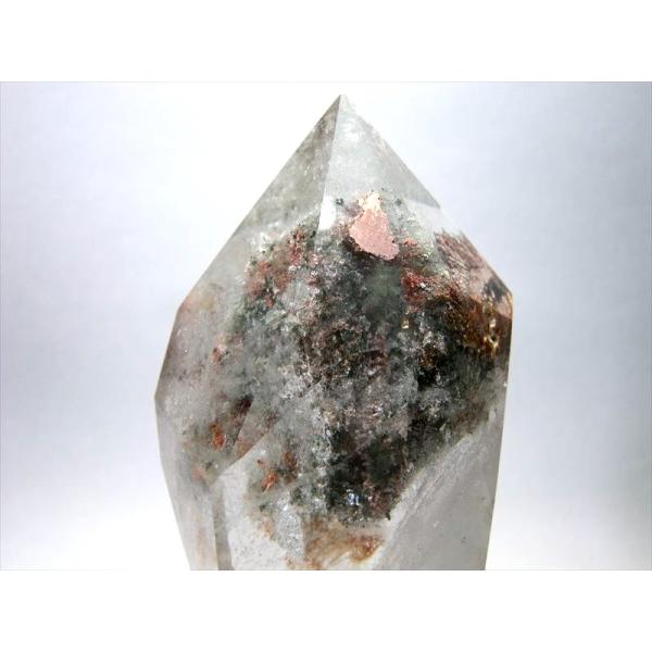 まさに水中庭園 5A 鏡花水月 龍神ガーデンクォーツ ポイント置物 専用木製台座付き 高さ約197m...