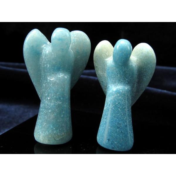 スコルザライト トロレアイト・トロール石 ミニエンジェル 彫り置物 高さ約3cm-3.5cm 可愛い...