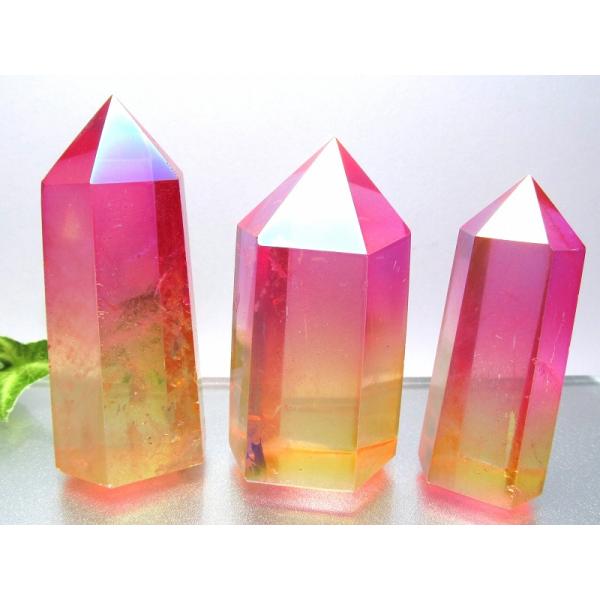 南国マンゴーオーラ 天然水晶ポイント 六角柱 100g-110g 極上超透明 手ごろな小さめサイズ ...