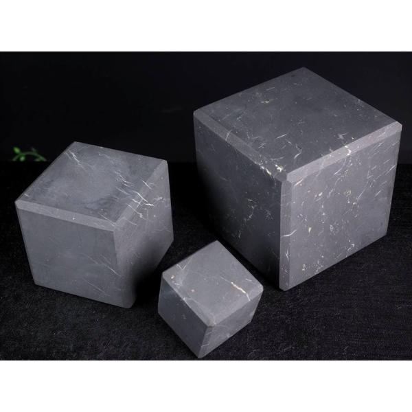艶なしマットタイプ Mサイズシュンガイト シュンガ石 キューブ 幅約4cm-4.5cm 地球上で唯一...