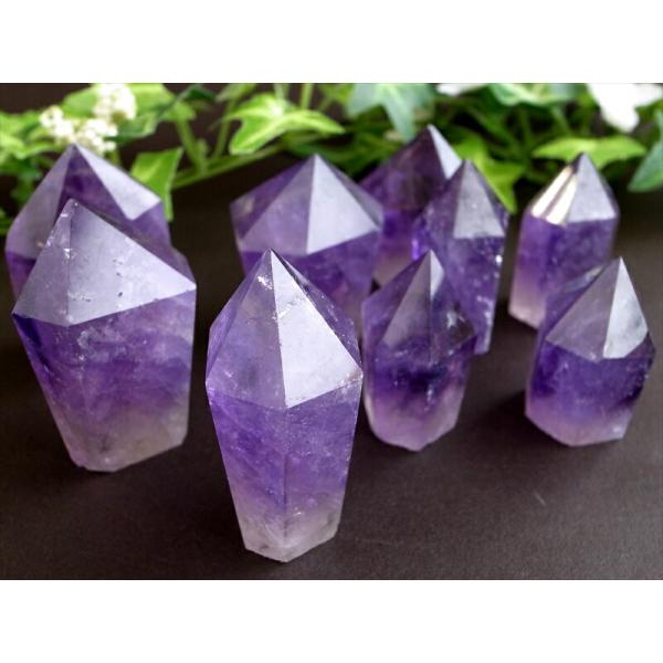 大特価 4A アメジスト ポイント 置物 1個売り 重さ約10g-20g 心の平穏 人間関係の調和 ...