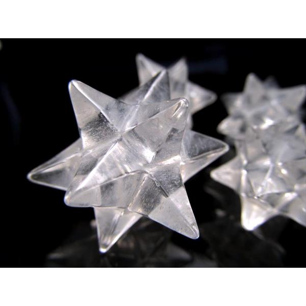 Sサイズ 水晶アステロイド 小星型12面体 幅約18mm-21mm 可愛いミニサイズ 五芒星と六芒星...
