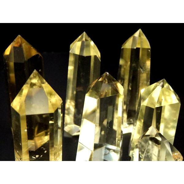 5A 超透明シトリン ポイント 重さ約80g-90g 六角柱 ポイント 黄水晶 ブラジル産 パワース...