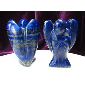 Mサイズ ラピスラズリ エンジェル彫り 高さ約...の詳細画像4