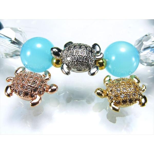 ブレスの作成などに使えるパーツ カメ デザイン アクセサリーパーツ 1個売り 最大長さ約11mm 通...