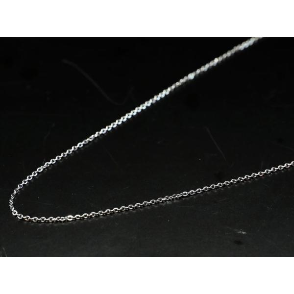 シルバータイプ サージカルステンレス あずき ネックレスチェーン 長さ約45cm 幅約1-2mm 金...