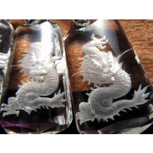 4A 天然水晶 ネックレス 龍彫りペンダントト...の詳細画像2