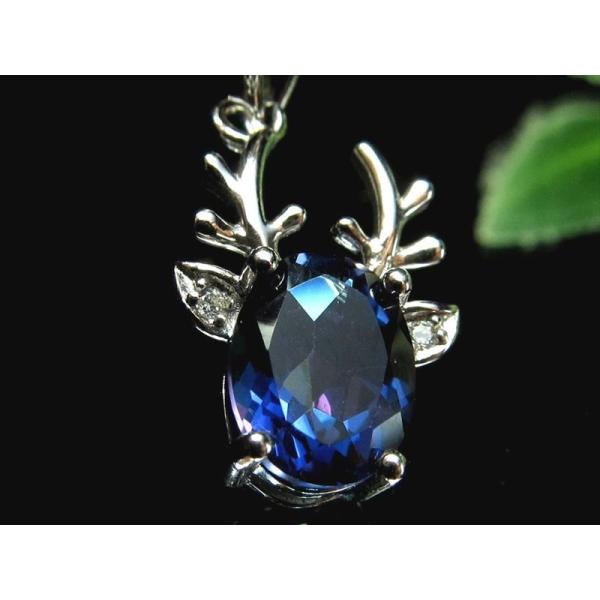 ロンドンブルートパーズ ペンダントトップ オーバルカット トナカイ 1個売り 石サイズ 7mm クリ...
