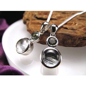 激安宣言 ギベオン&amp;モルダバイトペンダントトップ 縦約16mm 1個売り SILVER925 メテオライト 隕石 豪華な組み合わせ ナミビア・ハルダブ州産 geki-met2F19