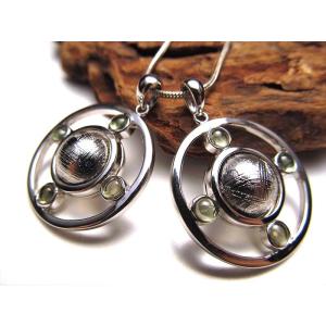 silver925 ギベオン隕石×モルダバイト 六芒星 ペンダント silver925 ギベオン隕石×モルダバイト 六芒星 ペンダント｜ナミビア産