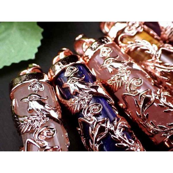 選べる5種類 鳳凰 朱雀 デザインペンダントトップ 縦約40mm ピンクゴールドカラー 1個売り 優...