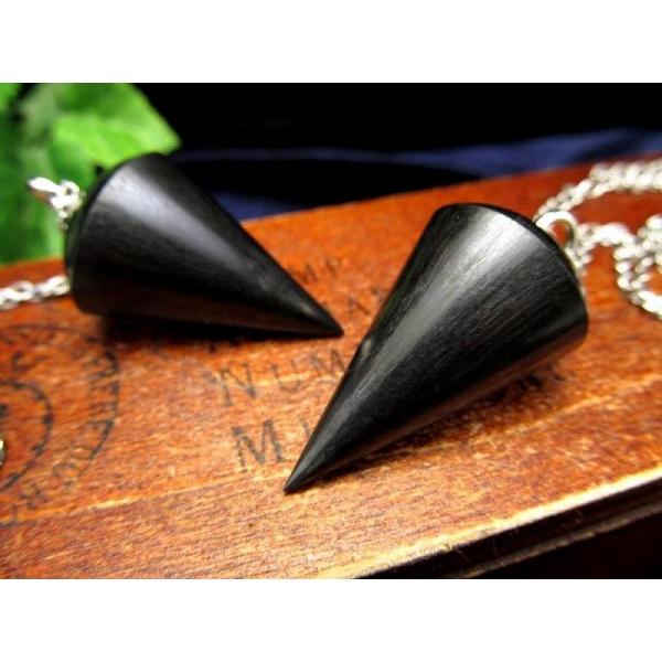 シュンガイト ペンデュラム型 ネックレス 縦約40mm-50mm ネックレスチェーン長さ47cm 1...