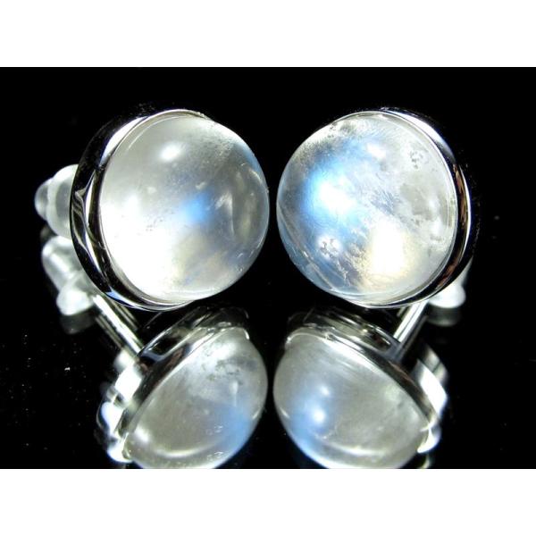 ブルームーンストーン ピアス 石サイズ直径約10mm前後 愛の守護石 極上品質 SILVER925 ...
