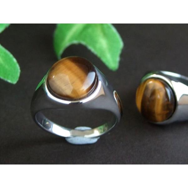 タイガーアイ オーバル型 リング 16-21号 1個売り 大きいサイズ カット 財力 金運 仕事運の...