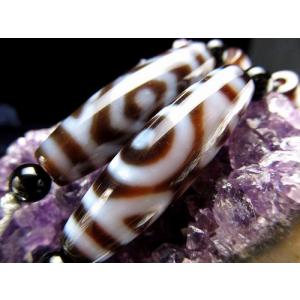 A至純天珠 龍水蓮花三眼天珠(りゅうすいれんかさんがんてんじゅ) 約37