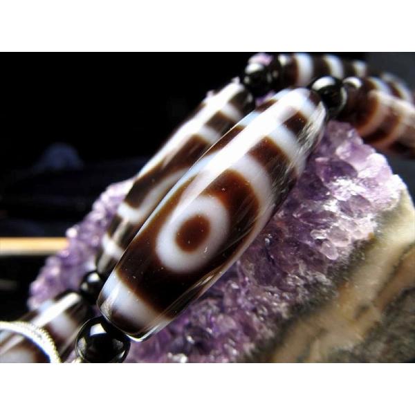 二眼天珠 にがんてんじゅ 連 天珠サイズ約37mm 一連5個付き 夫婦円満・恋愛成就・家庭円満・商売...