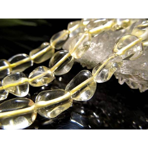 レモンクォーツ タンブル 連 粒サイズ約5mm-8mm 一連 約38-40cm 高品質入荷 お買い得...