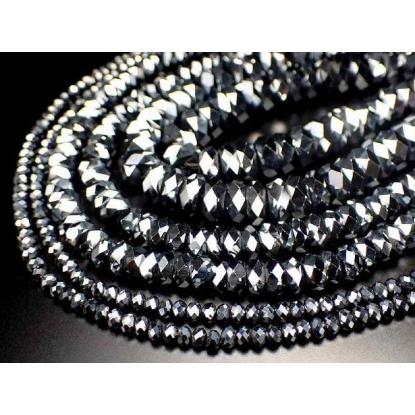 テラヘルツ鉱石 キラキラボタンカット 連売り 約8mm 厚み4mm 一連 約38-40cm ボタンカ...