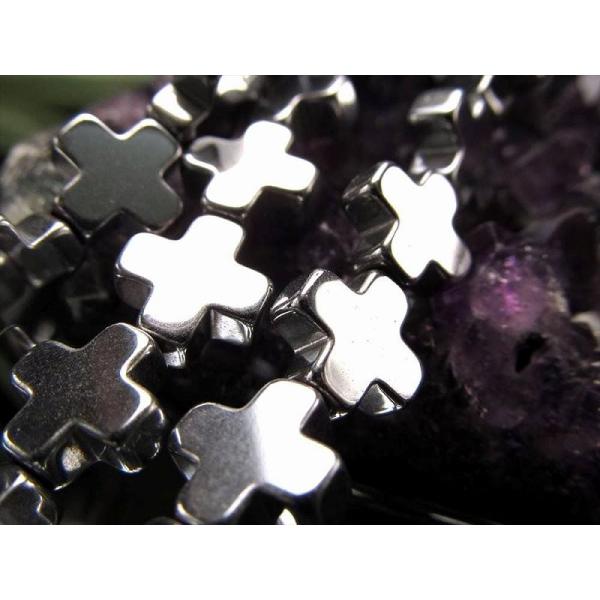 激安宣言 十字架 クロス型 約8mm珠 ヘマタイト 赤鉄鉱 一連 約37-39cm オリジナリティの...