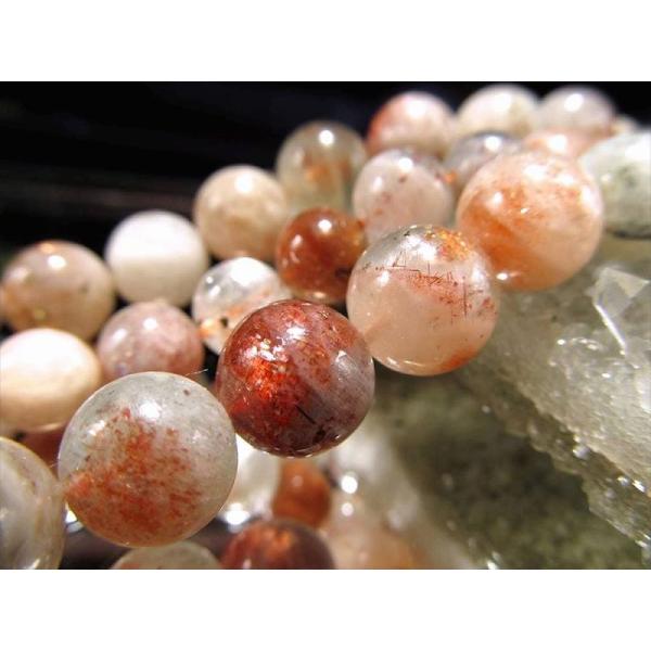 激安宣言 約8mm珠 一連 フェルドスパーサンストーン 約37cm-39cm キラキラアベンチュレッ...