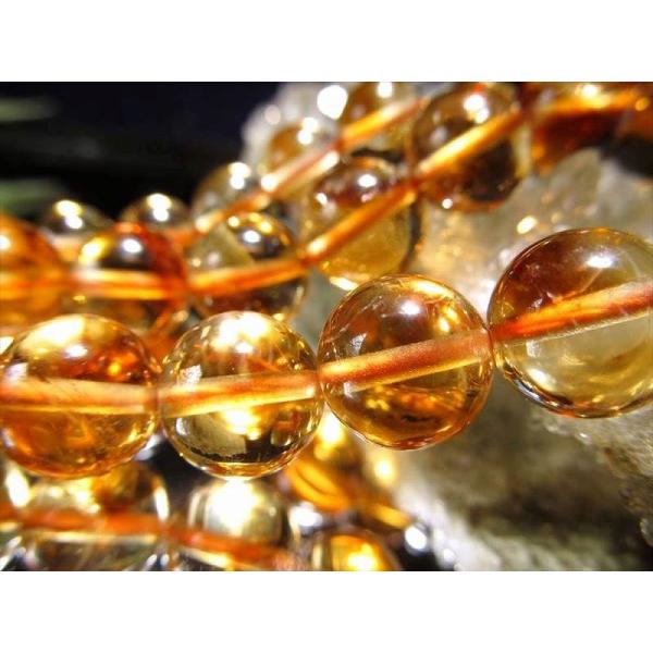激安宣言 約8mm珠 シトリンファントム（幻影黄水晶）一連 約37-39cm 中にはファントム入りの...