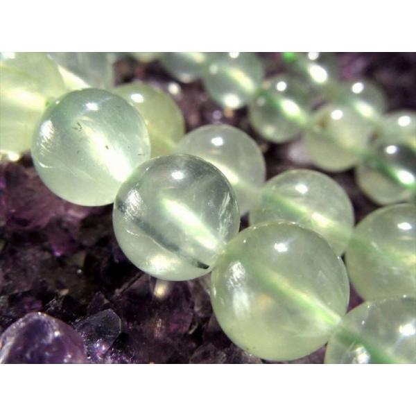AA 約8mm珠 プレナイト 一連 約38-40cm 一連破格 ビーズ 葡萄石 インド産 パワースト...
