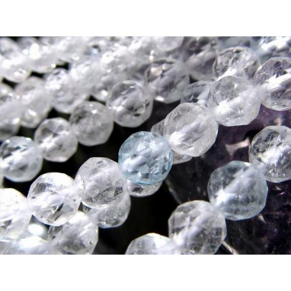 激安宣言 小サイズビーズ 約4mm-4.5mm前後 ナチュラルトパーズ キラキラ多面カット 一連 約...