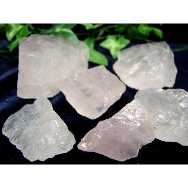 透明感バツグン ローズクォーツ ロッククリスタル 約200g入り 5-15個入り 約2-5cm ナチ...