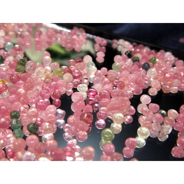 極小丸粒 ルベライト ピンク トルマリン さざれ 100g 平均の粒のサイズ約1mm-3mm 10月...