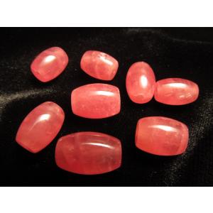 5A 天珠型 インカローズ 約1.3g-1.6g 1個売り ロードクロサイト つやつや濃厚ピンク 最高級天然石 アルゼンチン産｜comrose