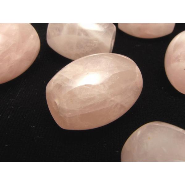 天珠型 ローズクォーツ 約5g-7g 1個売り 恋愛運の象徴 女子力UP お守りにも パワーストーン...