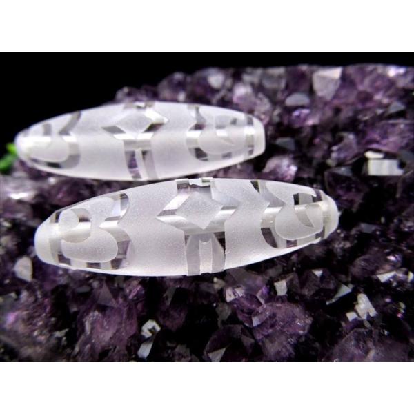 水晶天珠 蓮師法帽天珠（れんしほうぼうてんじゅ） 最大長さ約37mm前後 1個売り パワーストーン