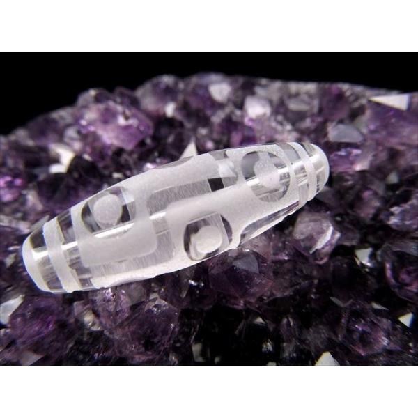 ミニサイズ水晶天珠 九眼天珠 くがんてんじゅ 最大長さ約28mm-30mm 1個売り 立身出世・願望...