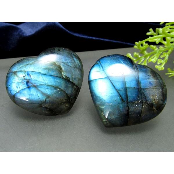 4A ラブラドライト ハート型 タンブル 重さ 約25g-30g 1個売り ブルーシラー レインボー...