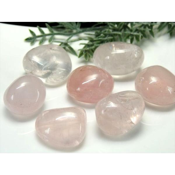 超希少モザンビーク産 ローズクォーツ 紅水晶 タンブル 詰合せ 一袋約100g 約5-7個入り ぷる...