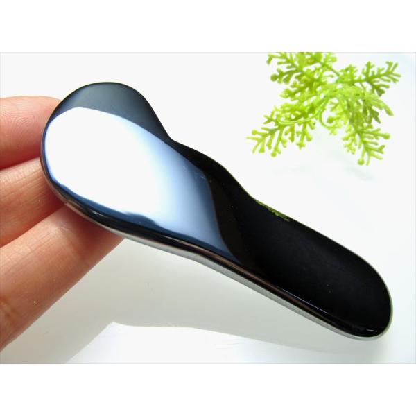 テラヘルツ鉱石 かっさ 羽型 縦長タイプ 縦約92mm×横約38mm つやつや光沢で鏡のような表面 ...