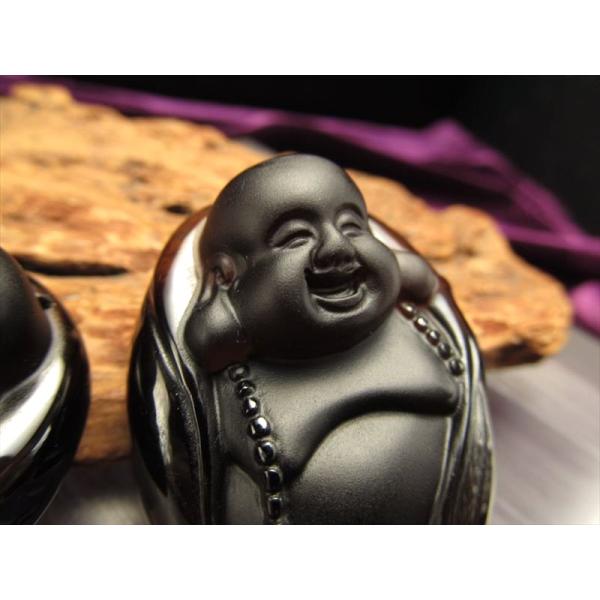 激安宣言 特大サイズ 七福神で有名な布袋様 開運・守護 フロストタイプ お守りとしても透明オブシディ...