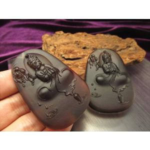 最終お値段❤️ 天然石 黒曜石 カービング 激安宣言 透明オブシディアン（黒曜石） 睚眦（ヤアズ）彫り