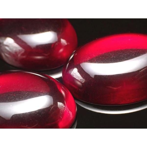 極上5A ルビーレッドアンバー 天然琥珀 カボション 縦約16mm 極上透明 ぷっくりオーバル型 発...